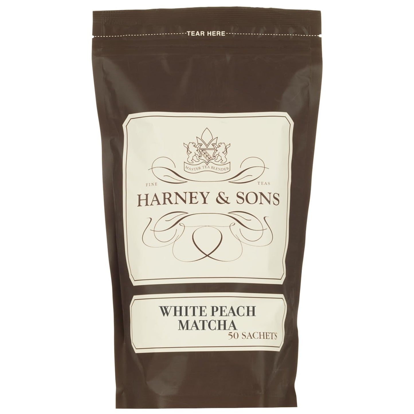 Harney & Sons White Peach Matcha Green Tea | Bag of 50 sachets