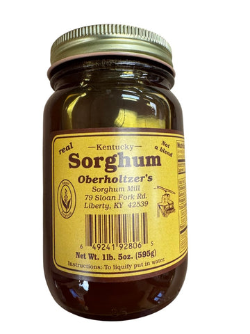 Oberholtzer's Pure Kentucky Sorghum, 21 oz (595g) - All-Natural Sweetener, Perfect for Baking and Cooking
