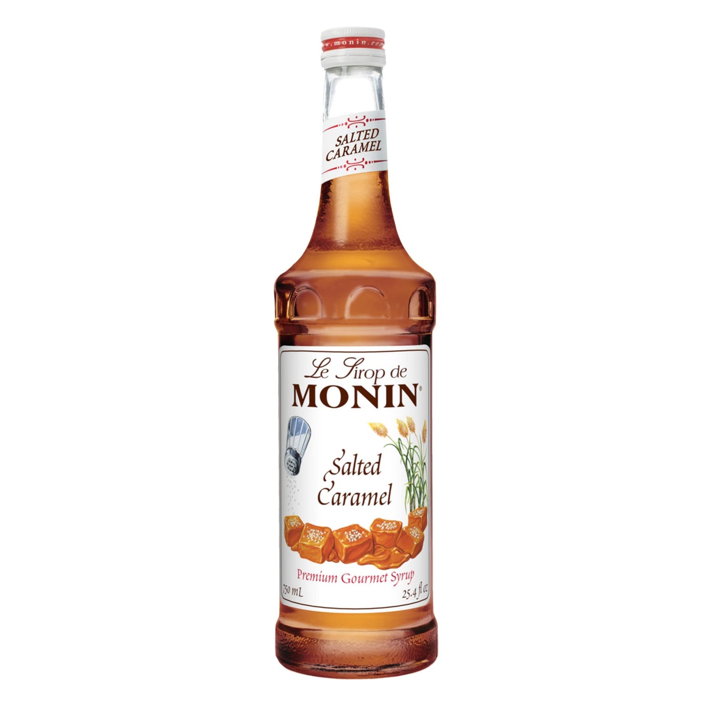 Monin - Salted Caramel Syrup, Natural Flavors, Great For Mochas, Lattes, Smoothies, Shakes, And Cocktails, Non-Gmo, Gluten-Free (750 Ml)