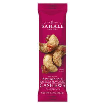 Sahale Snacks 2398773 Sahale Snacks Nuts Pomegranate Vanilla Flavored Cashews 1.5 Oz.