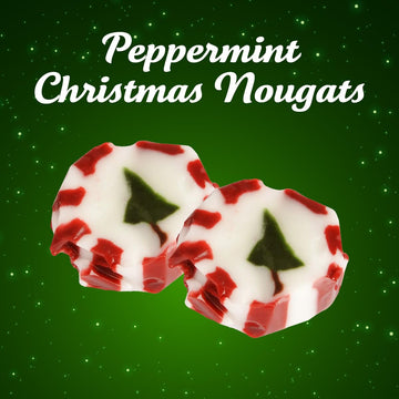 Peppermint Christmas Nougats Bulk Pack 2Lb - Delicious Holiday Christmas Candy Individually Wrapped Peppermint Flavor Sweets For