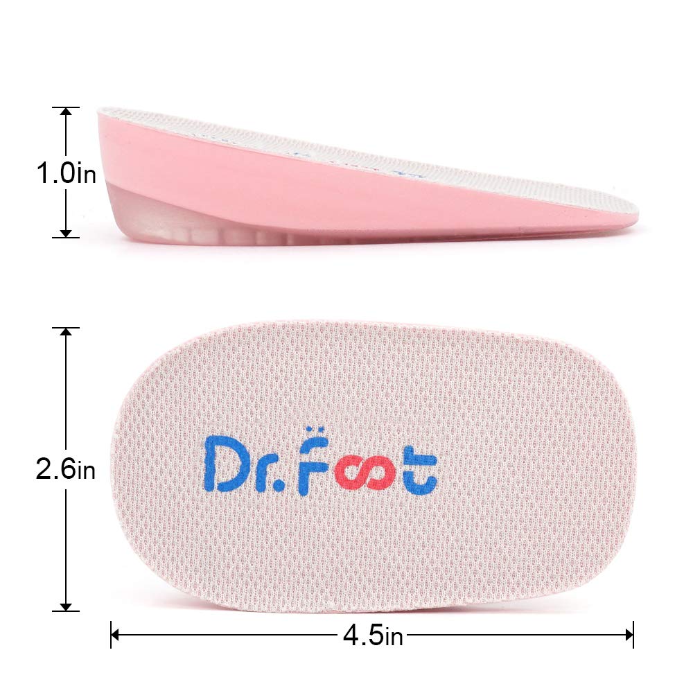 Dr. Foot'S Height Increase Insoles, Heel Cushion Inserts, Heel Lift Inserts For Leg Length Discrepancies (1'' Height)