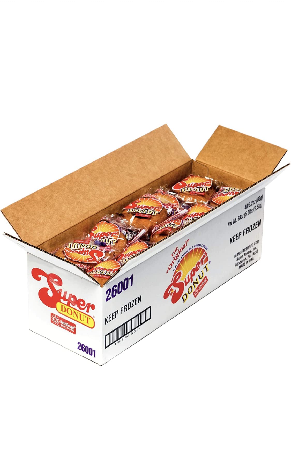 Super Bakery The Original Super Donut® - 2.2 Ounce (Pack of 40) - Delicious, Soft, and Perfect for Snacks or Desserts