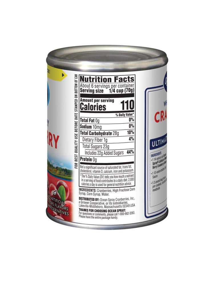 Ocean Spray Whole Berry Cranberry Sauce, 14 Ounce Can