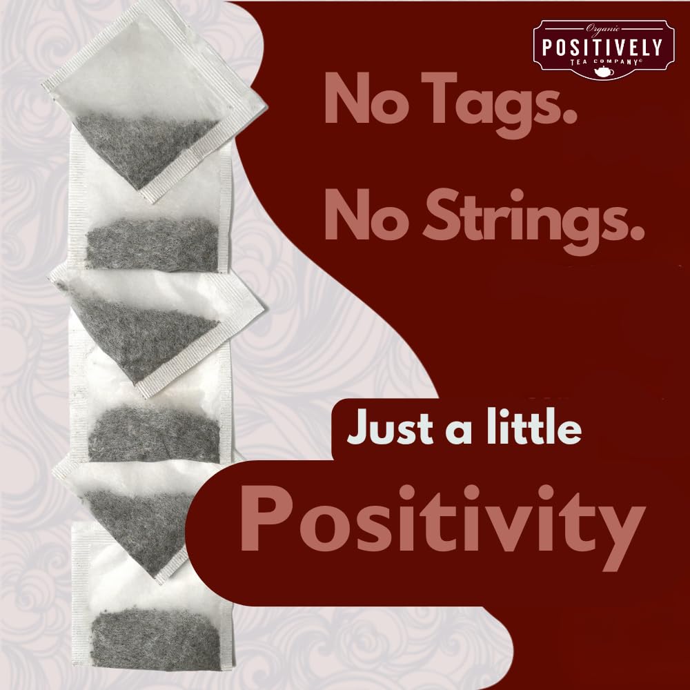 Organic Positively Tea Company South African Red Rooibos Tea Bags, Eco-Friendly, Non-GMO, 100 Count