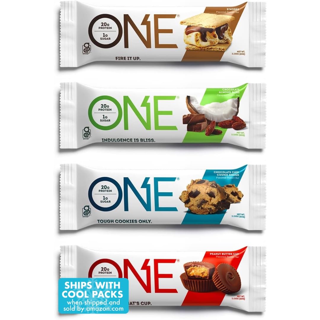 One Protein Bars, Chocolate Lovers Variety Pack, Gluten Free Protein Bars With 12G Protein And 1G Sugar, Pantry Staples, 2.12Oz