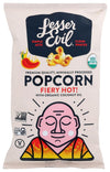 Lesserevil Fiery Hot Organic Popcorn, Enhanced Quality, Minimally Processed, No Vegetable Oil, 4.6 Oz, Pack Of 3