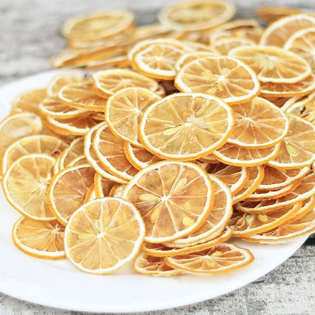 Mkostlich Dried Lemon Slices, Natural Dehydrated for Cocktails & Baking, 100g/3.52oz
