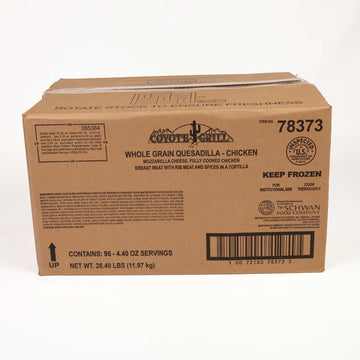 Coyote Grill Whole Grain Chicken And Cheese Quesadilla -- 96 Per Case.
