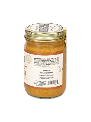 Big Spoon Roasters Peanut Pecan Butter with Honey & Sea Salt - 13 Ounces - Raw, Low Sugar, Keto-Friendly, Creamy