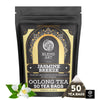 Jasmine Oolong Tea Bags, 50 Count Plant Based Gluten Free High Mountain Oolong Tea - Unsweetened Tea | Light & Floral | Hot Brew