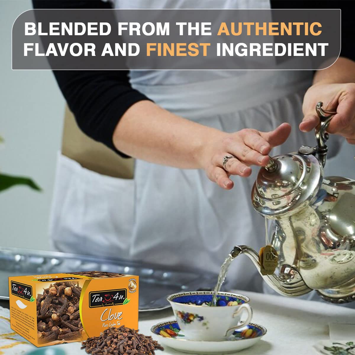 Tea4U Flavored Black Teabags - Original Ceylon Tea (Clove)