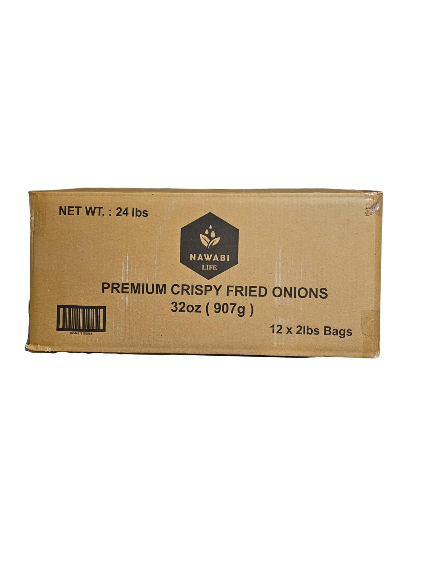 Crispy Fried Onions | 100% Natural (Non-Gmo) | Gluten Free | Keto Friendly | No Sodium | Low Carb | Resealable Bag | 24Lbs Case | By Nawabi Life
