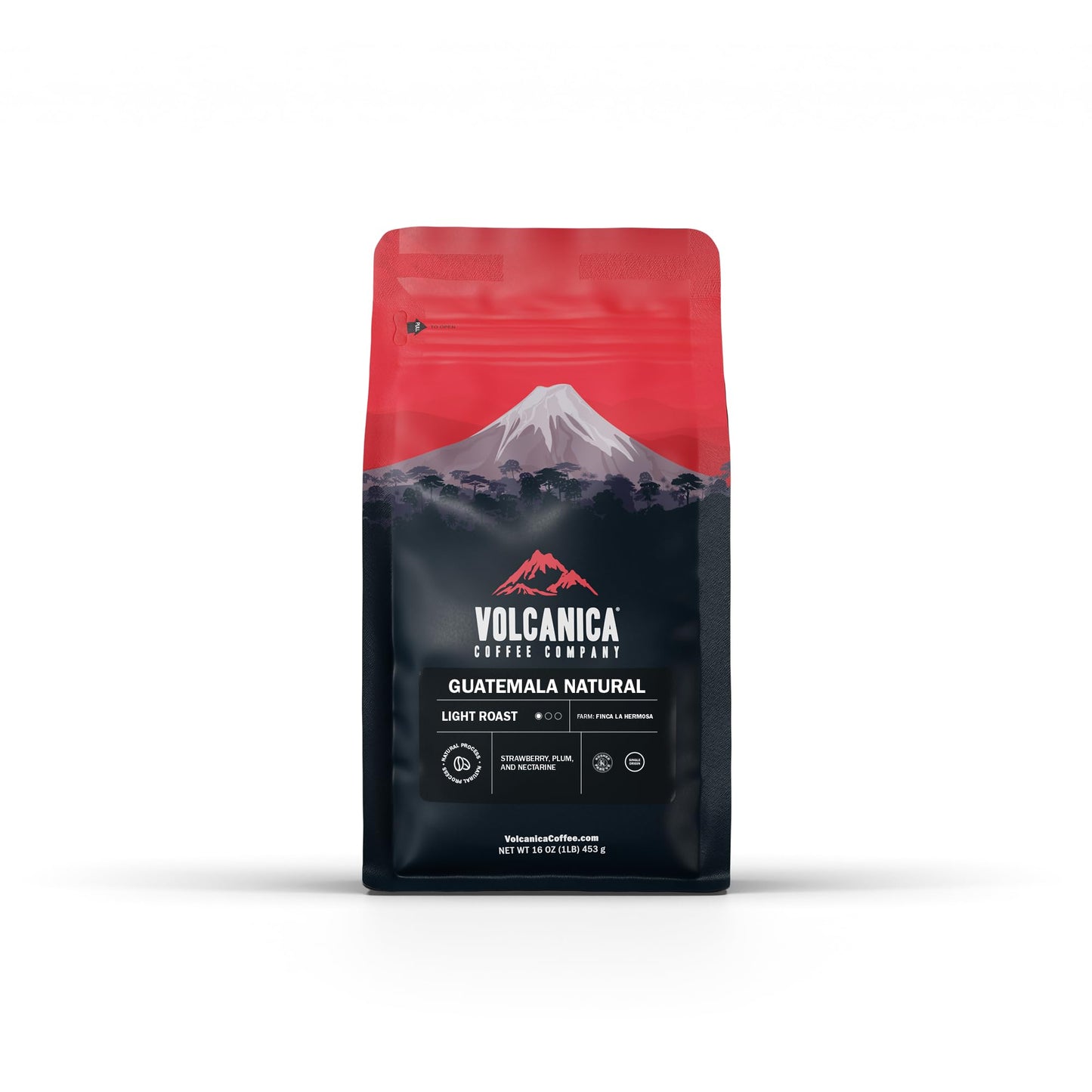 Guatemala Natural Coffee, 100% Pure, Whole Bean, Fresh Roasted, 16-ounce
