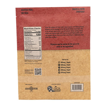 Biltong Depot - Natural Droewors (1 lb) 16oz South African Droewors Beef Sausage Sticks Keto and Paleo Certified Air-Dried Sausa