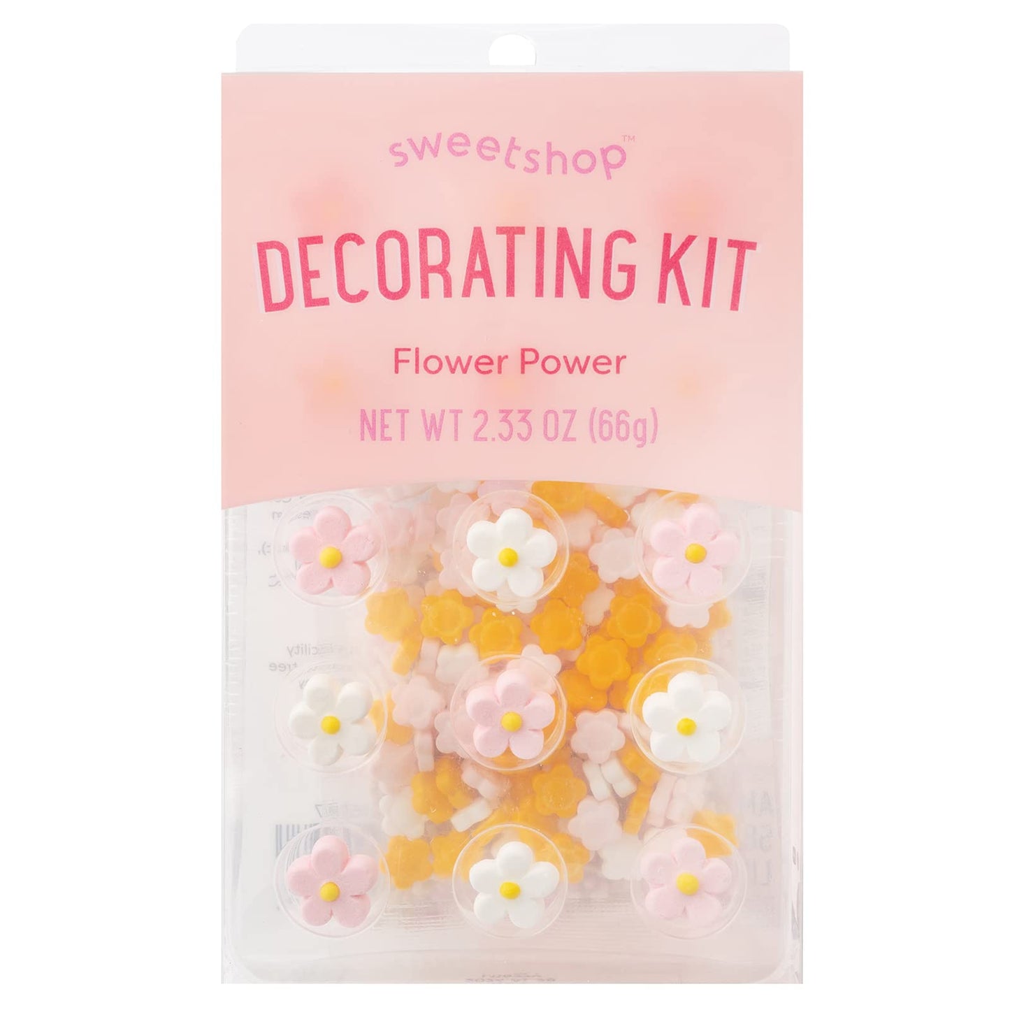 Sweetshop Cake Decorating Kit (Flower Power) 12 Pack Of Edible Embellishments For Cupcakes Cakes Donuts Desserts And More Gourmet Baking Kitchen