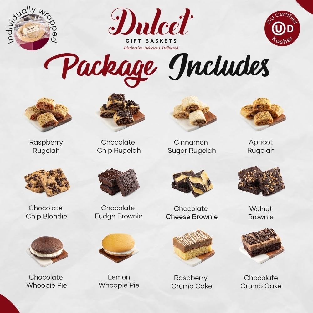 Dulcet Gift Baskets Grand Signature Bakery Gift Basket Filled It With Fresh Baked Treats Great Gift For The Holidays Ideal For Him, Her, Men, Woman, Family Parties, Corporate Clients And Coworkers
