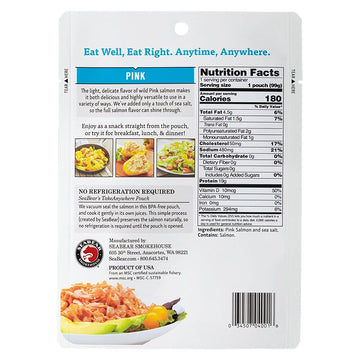 Seabear - Ready-To-Eat Wild Alaskan Pink Salmon - 3.5 Oz - 1 Pack