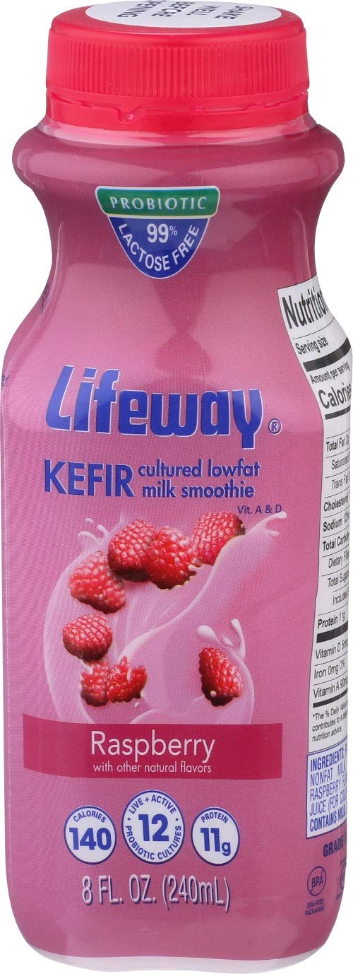 Lifeway Lowfat Kefir, Raspberry, 8 Ounce (Pack of 6)