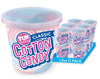 Fun Sweets Cotton Candy 12-Pack - Blue Raspberry and Cherry Swirl 1.5 oz Tub Resealable - Individual Cotton Candy Tubs Great for