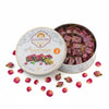 Zaitoune Rose Covered Turkish Delight - 9 Oz | Stuffed With Pistachios & Cashews | Coated With Dried Rose Petals | Authentic Luxury Lokum Sweets In Beautiful Gift Tin | Handmade, Individually Wrapped