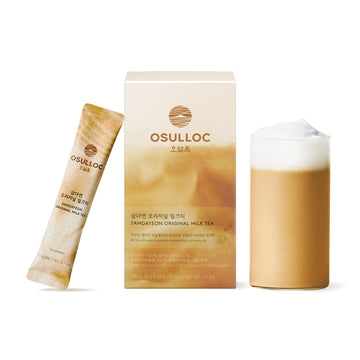 OSULLOC Original Milk Tea (7oz X 10 Packets), Easy on-the-go Stick type Powder Blended tea, Milk Tea with Woody flavored tea & c