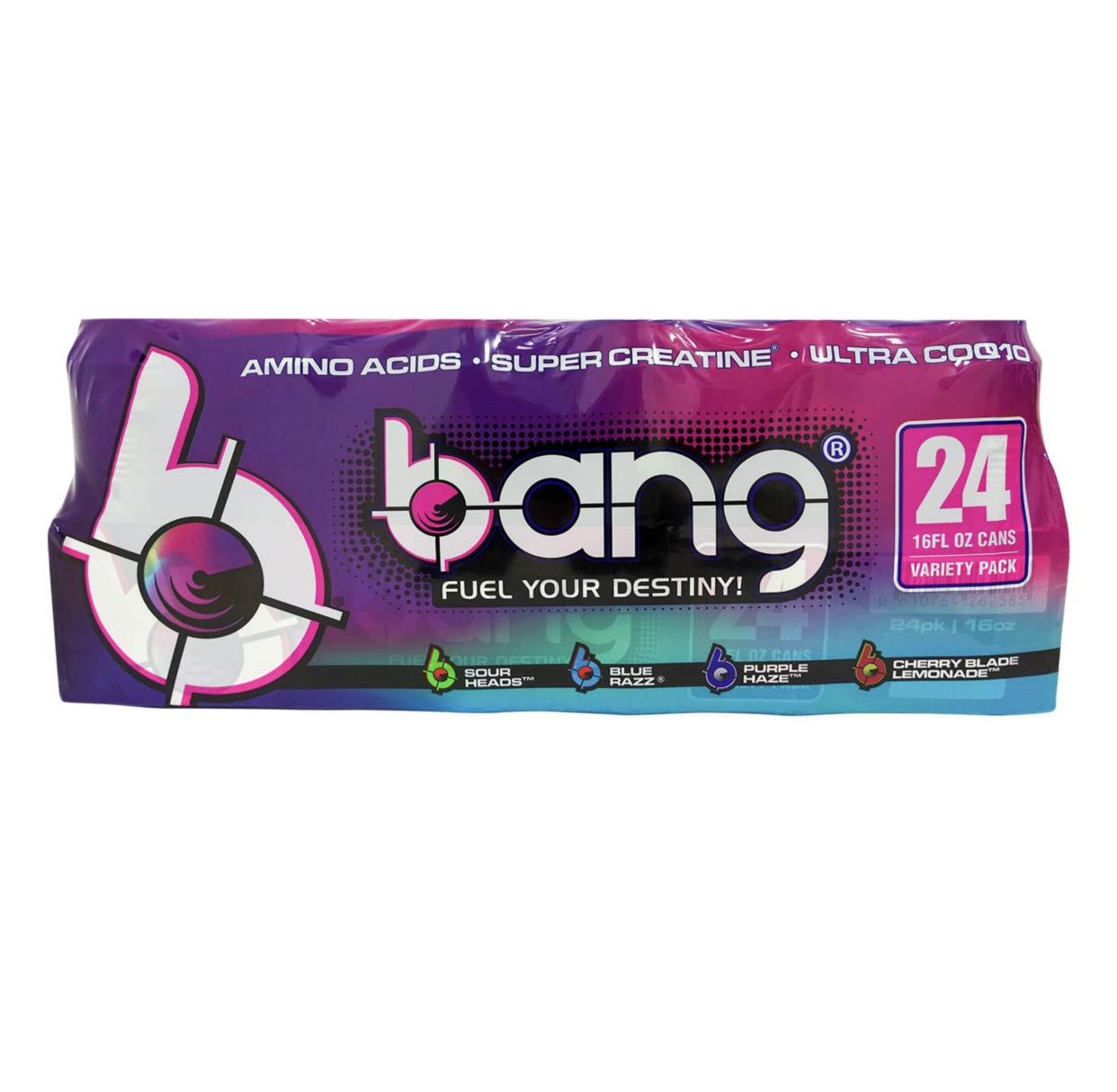 Bang Bang Fuel Your Destiny Cans Variety Pack - 24 x 16 FL Oz, Total Net Wt 384 Fl Oz