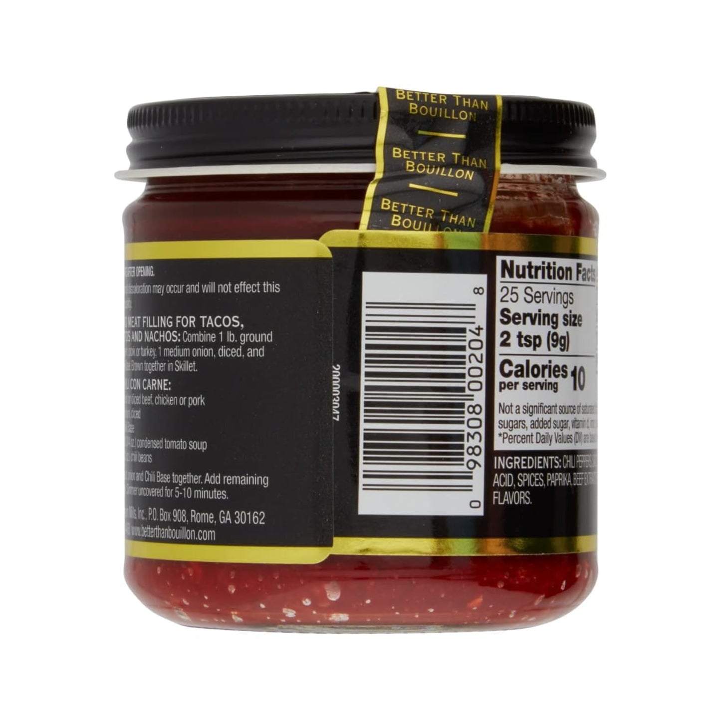Better Than Bouillon Chili Base, Blendable Flavor, 8-Ounce Jar, Pack of 2