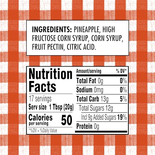 Smuckers Pineapple Preserves, 12 Ounce (Pack of 6), Yellow