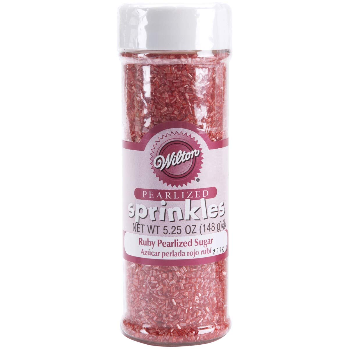 Wilton Pearilized Sugar Food Decorative, Ruby,Red