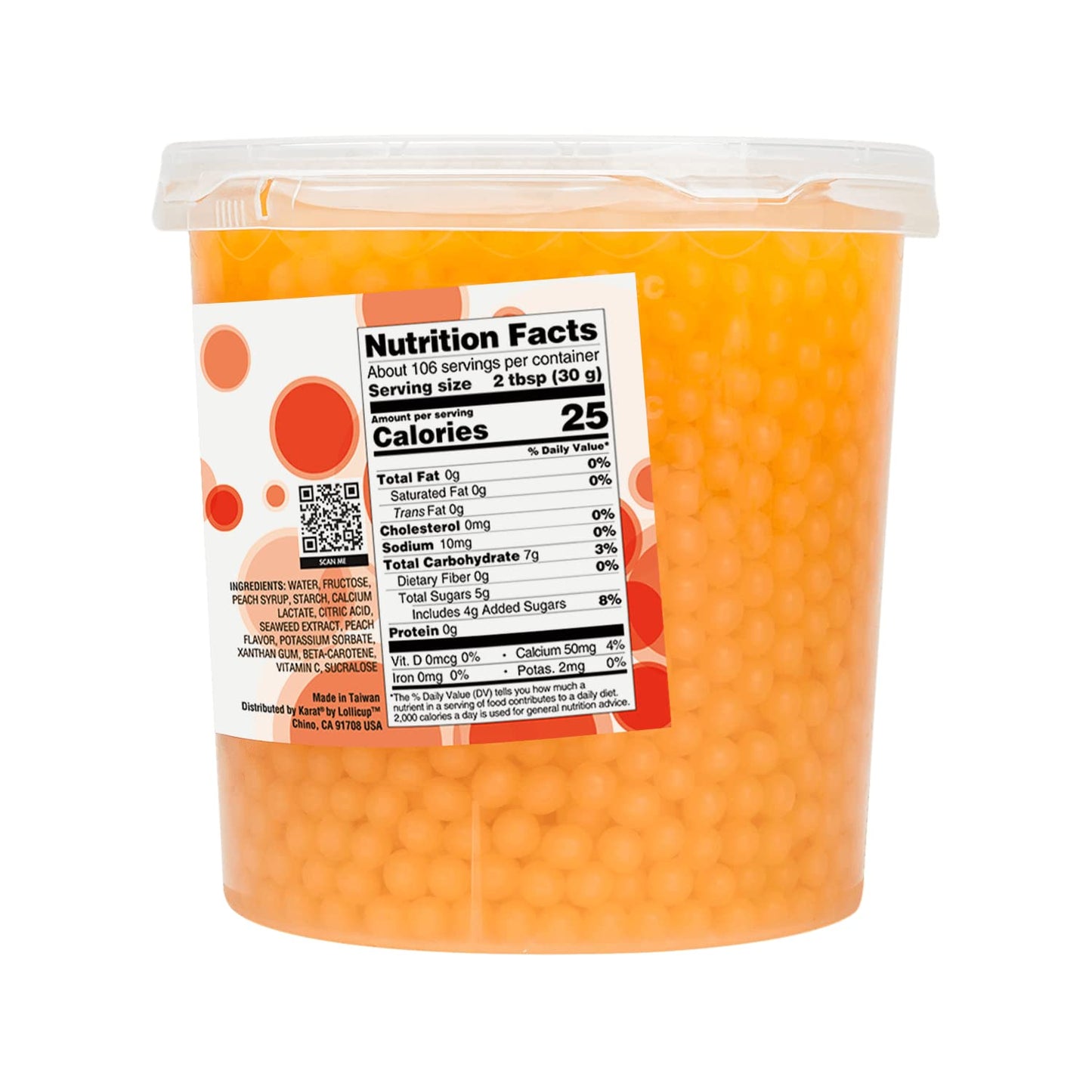 Tea Zone 7 Lbs Peach Popping Pearls