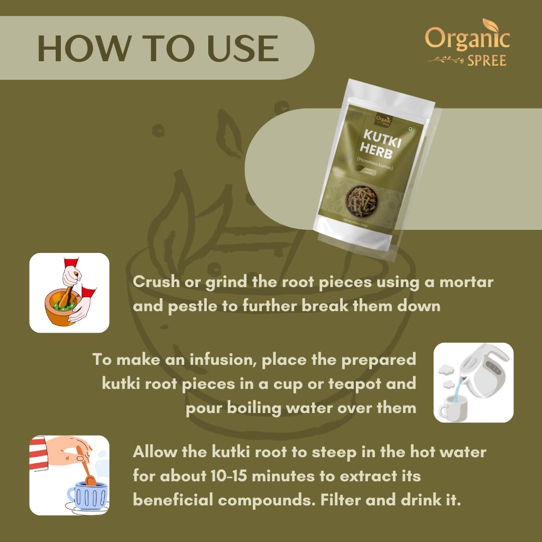 Kutki Herb 100Gm (3.52Oz) Picrorhiza Kurroa - Katuka Rohini - Pure And Natural 100Gm
