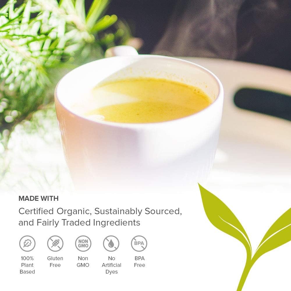 Banyan Botanicals Turmeric Milk Latte Mix with Ashwagandha & Cardamom - 4.3 oz, Vegan, Non-GMO, Caffeine-Free