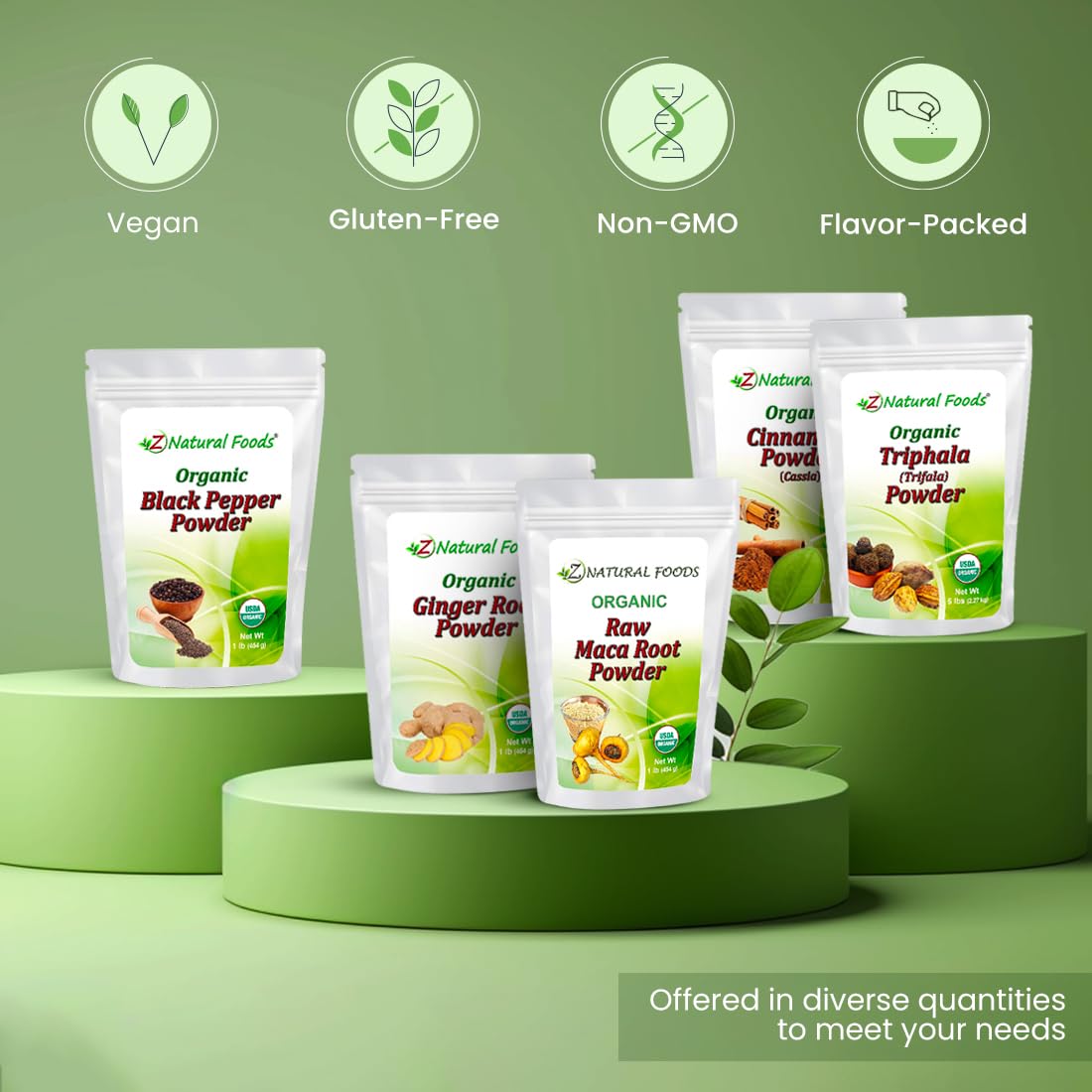 Z Natural Foods Organic Ginger Root Powder - Non-GMO, Gluten-Free, Vegan - 16 Ounce