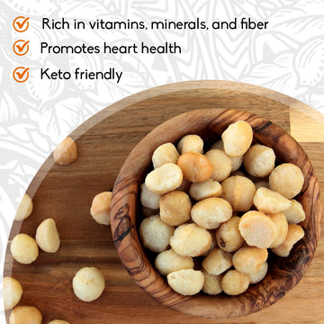 Macadamia Nuts | MacFarms Dry Roasted Macadamia Nuts 24 OZ (1 Pack) - Premium Roasted Nuts with Sea Salt Fresh From Hawaii, Sea