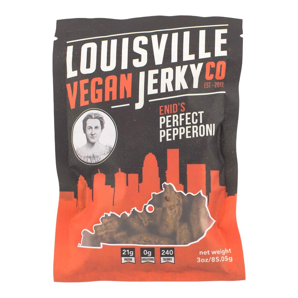 Louisville Vegan Jerky - Perfect Pepperoni, 3 Oz. Bag (Pack Of 5)