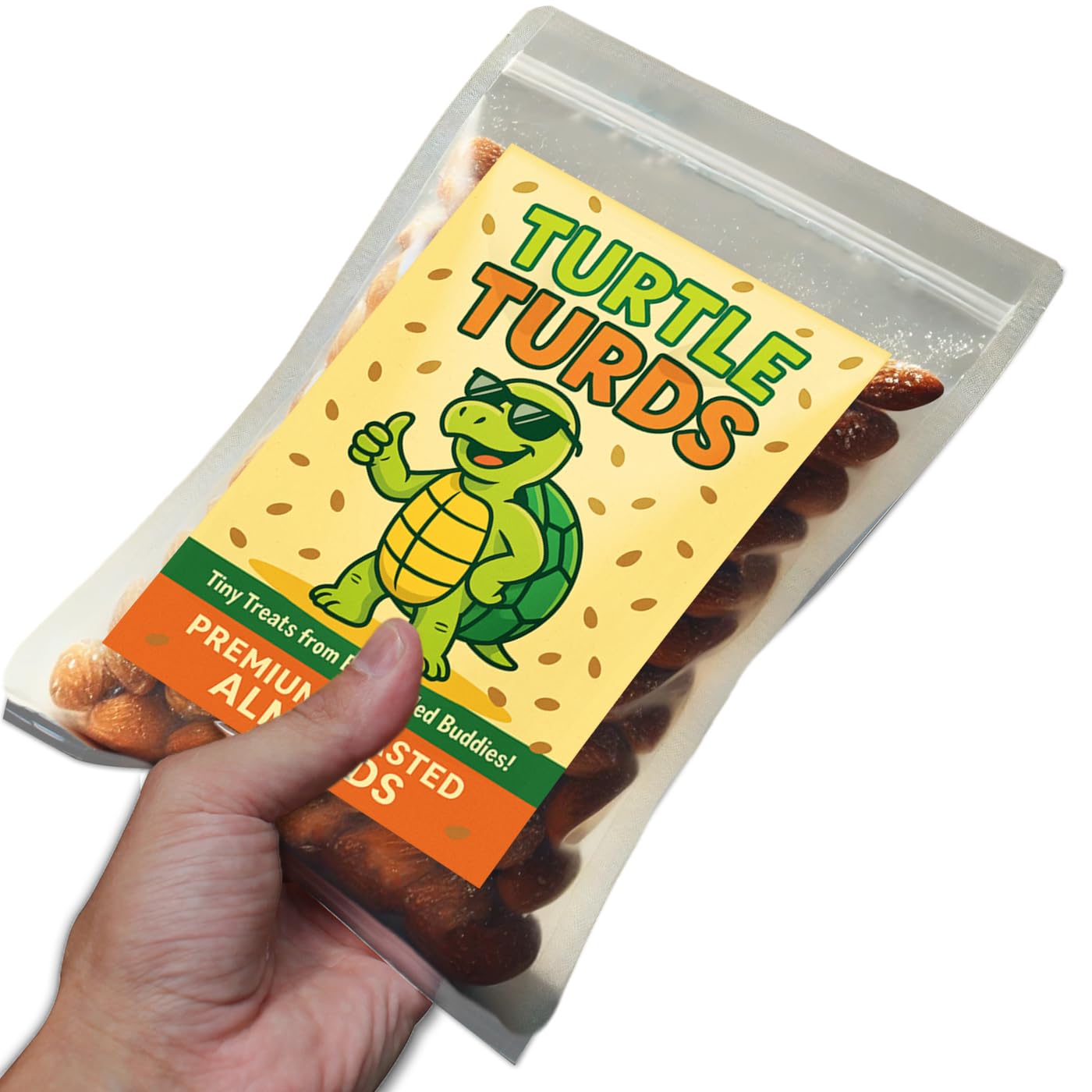 Turtle Turds Roasted Almonds - Funny And Kid-Friendly Snack For Turtle Lovers, Perfect For Easter Baskets, Birthday Party Favors
