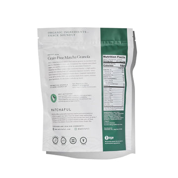 Matchaful - Original Matcha Granola - Activated, Grain Free, Organic Ingredients - Vegan, No Refined Sugar, No Gmo - Gluten Free