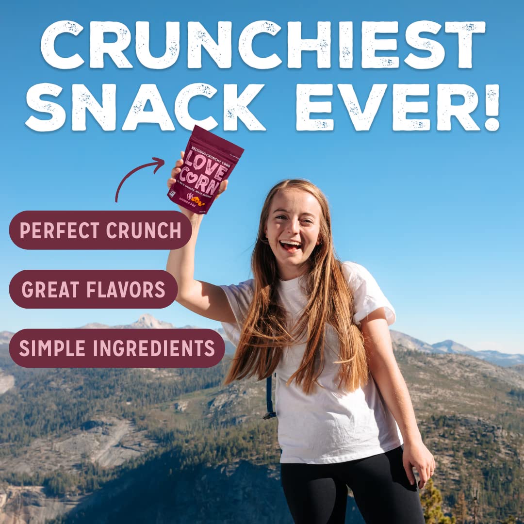 Love Corn Bbq 4Oz X 6 Bags - Delicious Crunchy Corn - Healthy Family Snacks - Gluten Free, Kosher, Non-Gmo - Alternative For Chi