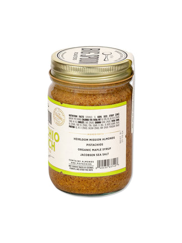 Big Spoon Roasters Almond & Pistachio Butter w/Raw Honey & Sea Salt - Keto Friendly, Low Sugar Almond Butter - Crunchy Pistachio