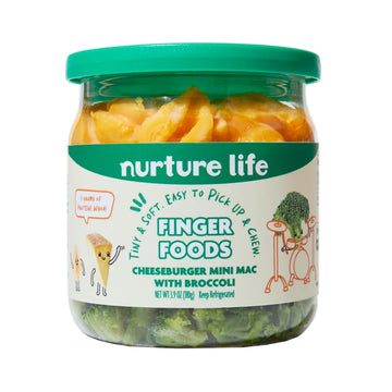 Nurture Life Finger Foods, Cheeseburger Mini Mac With Broccoli, Freshly Made Baby & Toddler Meals, Stage 3 Finger Foods For Self