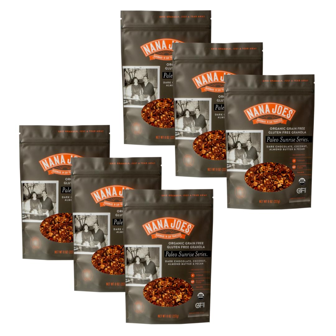 Nana Joes Granola Paleo Series | Hu Dark Chocolate, Coconut, Almond Butter & Pecan | Handmade Gluten-Free, Vegan, Healthy, Plant