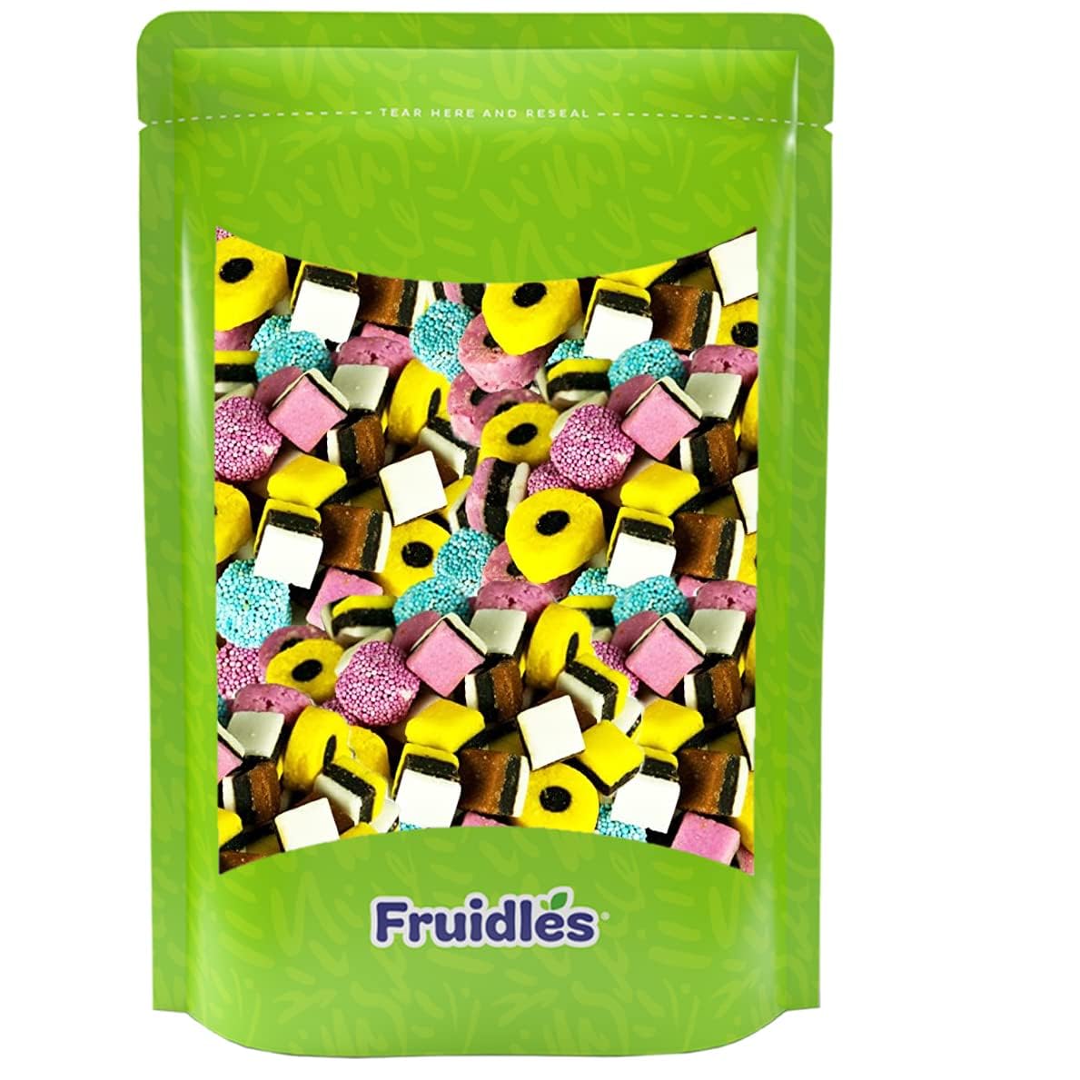 Fruidles Allsorts Licorice Assortment, Gourmet Candy Mix, 2 Pound (32 Oz), Black