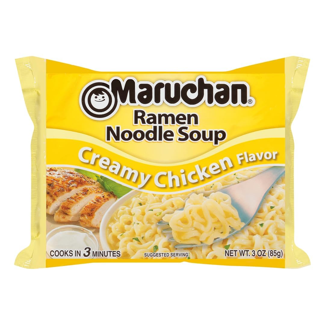Jae'S Warehouse Creamy Chicken Noodles Ramen Flavor, Includes 1 Case (24 Packs Of Ramen) 3 Oz Packs. Ready To Cook & Eat Snack B