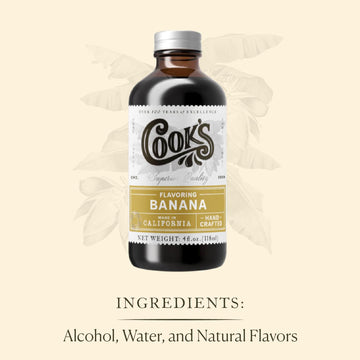 Cook'S, Banana Flavoring For Baking, Candies, Beverages And Ice Cream, 4 Oz