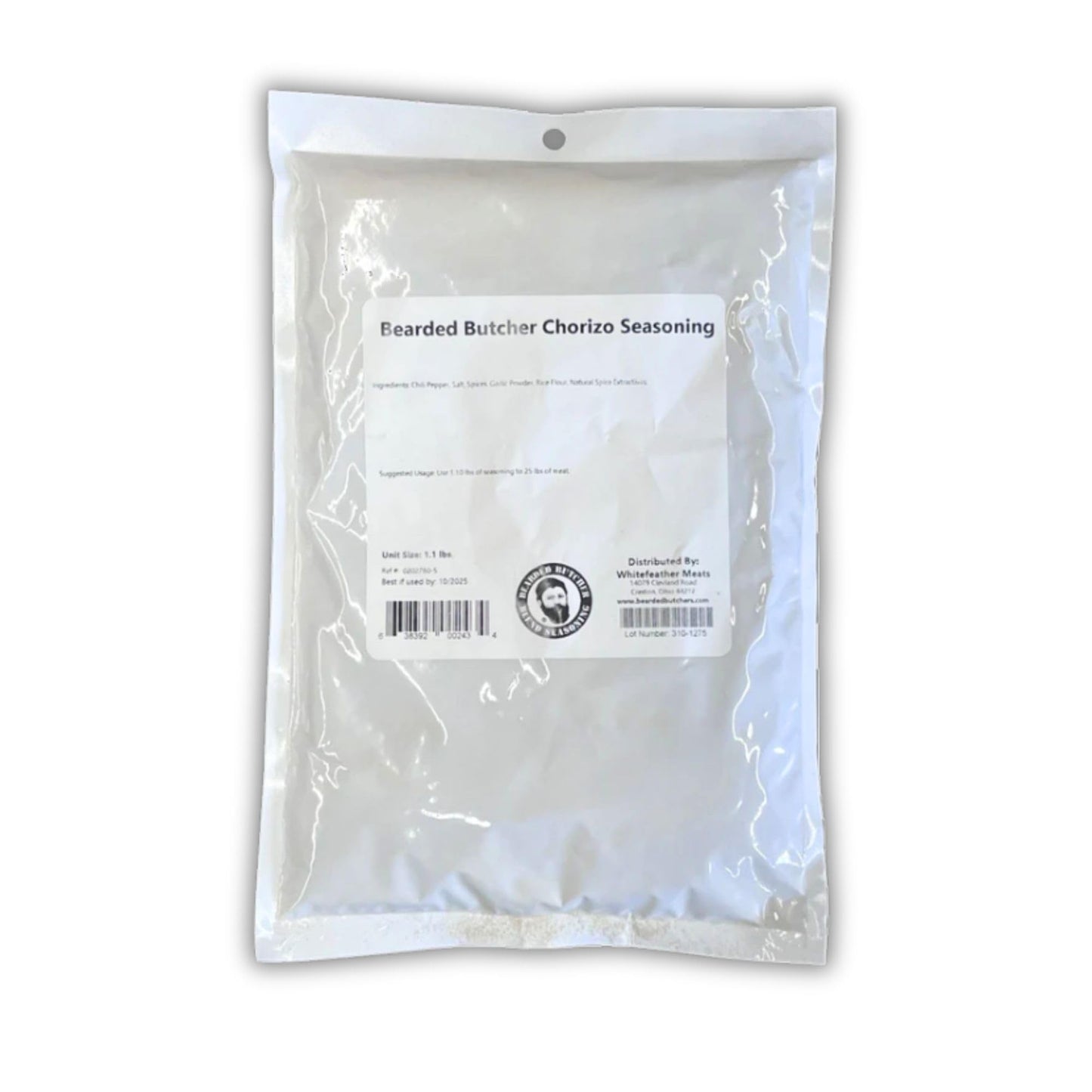 Bearded Butchers Chorizo Seasoning, Case of 12 (17.5oz) - For Up to 25 lbs of Meat - Mild Chili Pepper, Garlic, and Spices for C