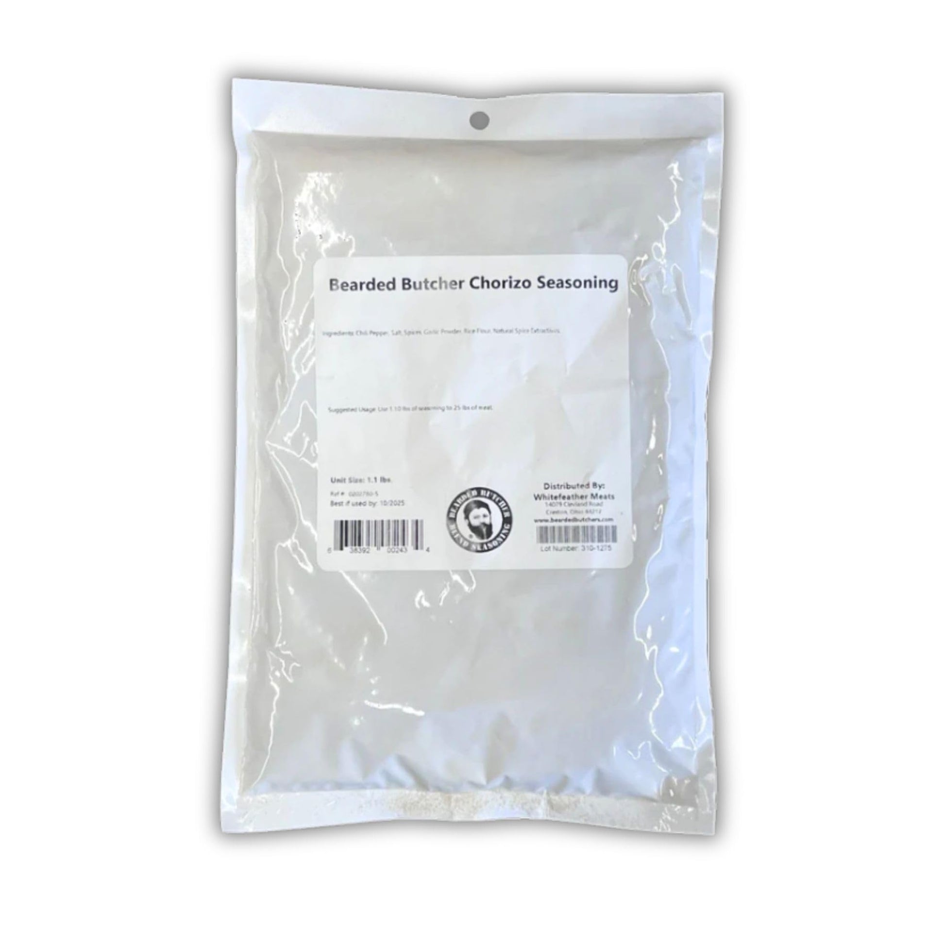 Bearded Butchers Chorizo Seasoning, Case of 12 (17.5oz) - For Up to 25 lbs of Meat - Mild Chili Pepper, Garlic, and Spices for C