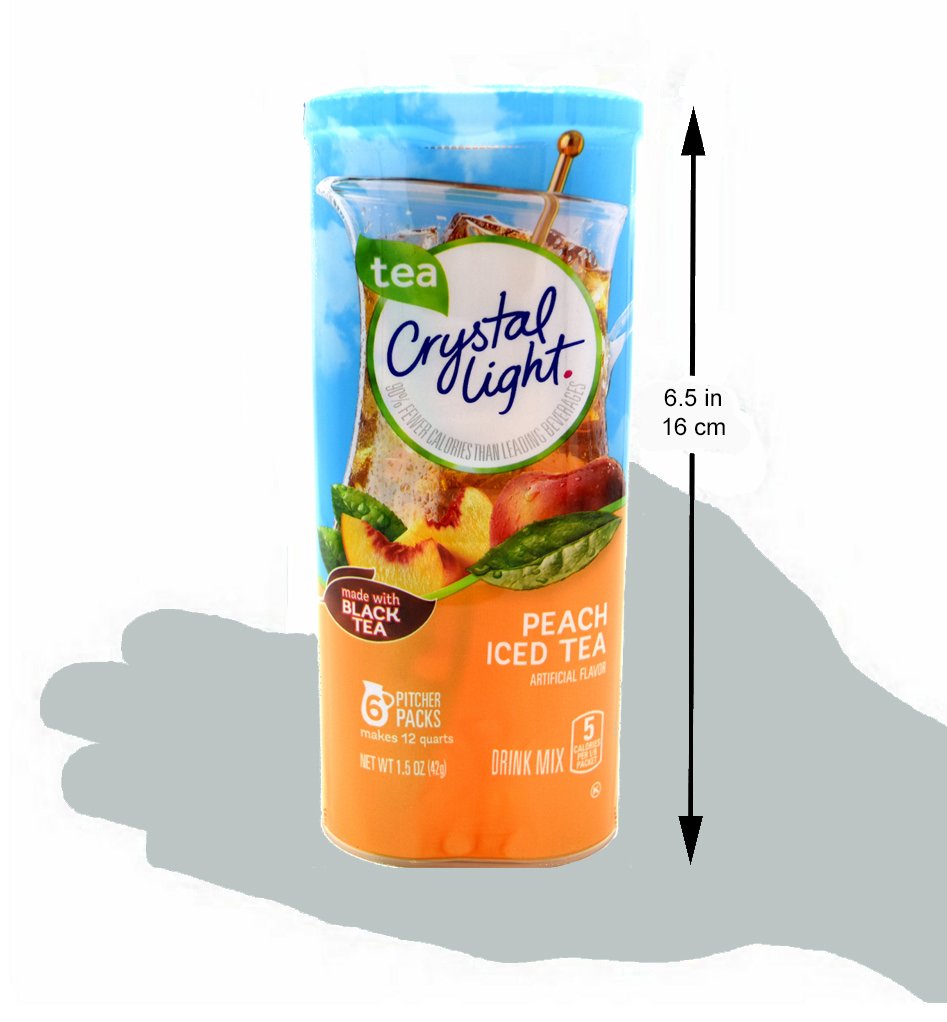Crystal Light Peach Tea Drink Mix (12-Quart), 1.5 Ounce (Pack Of 4)