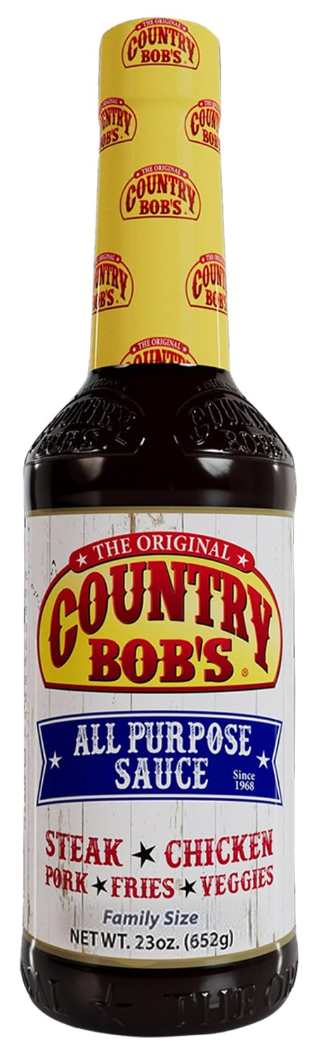 Country Bobs All Purpose Sauce Spicy Hot - A Kick of Ground Red Pepper - Gluten-free All-In-One Sauce for Meat, Chicken, Fish,