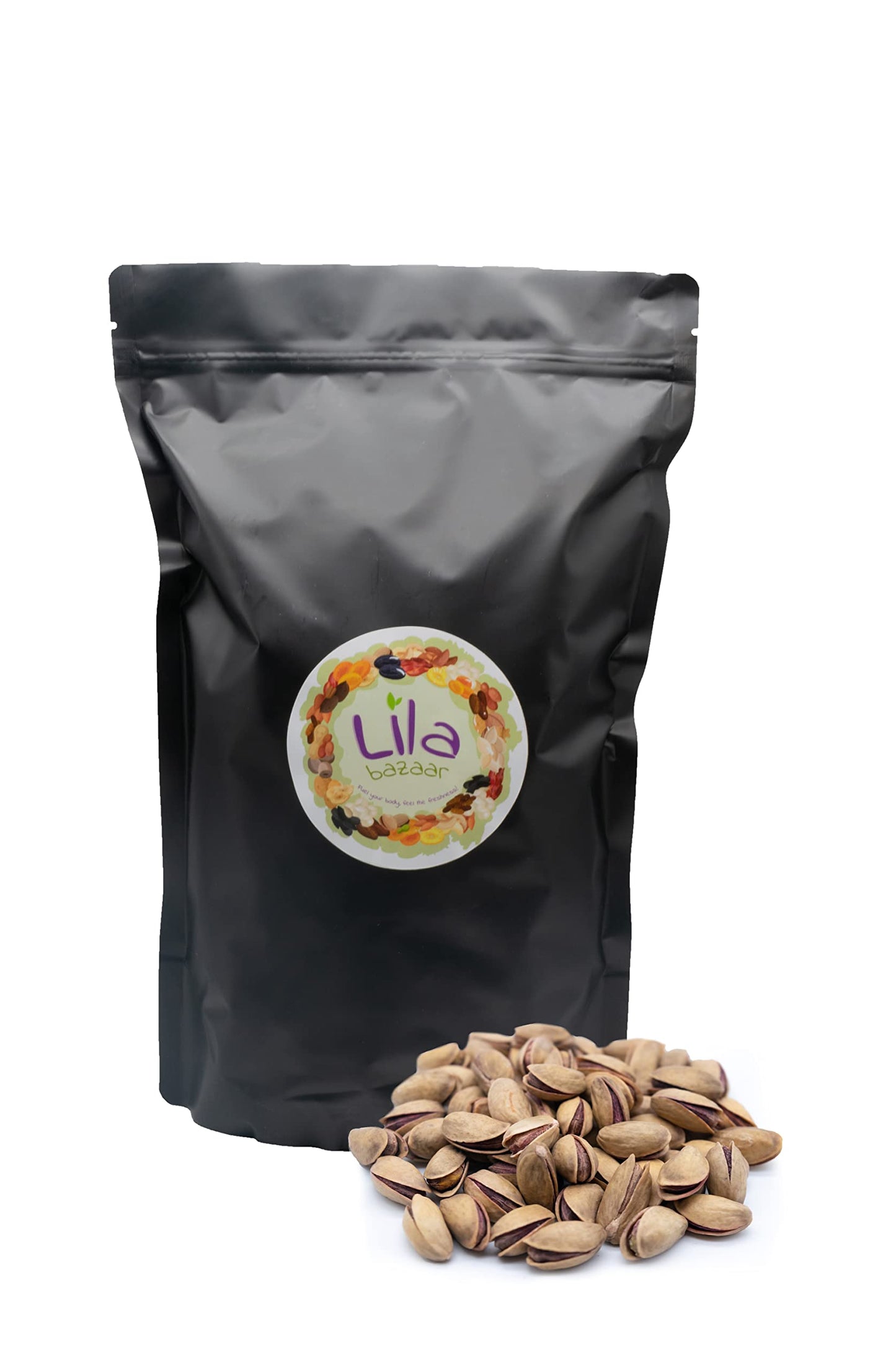Lila Bazaar - Turkish Antep Pistachios In Shell 1Lb | Roasted & Salted | Nutritious & Healthy Snack | Packed In Resealable Bag